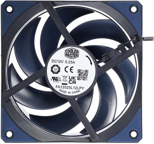 CoolerMaster Mobius 120 OC Case Fans 3200rpm 88.1cfm Without LEDs 4-Pin PWM Connection
