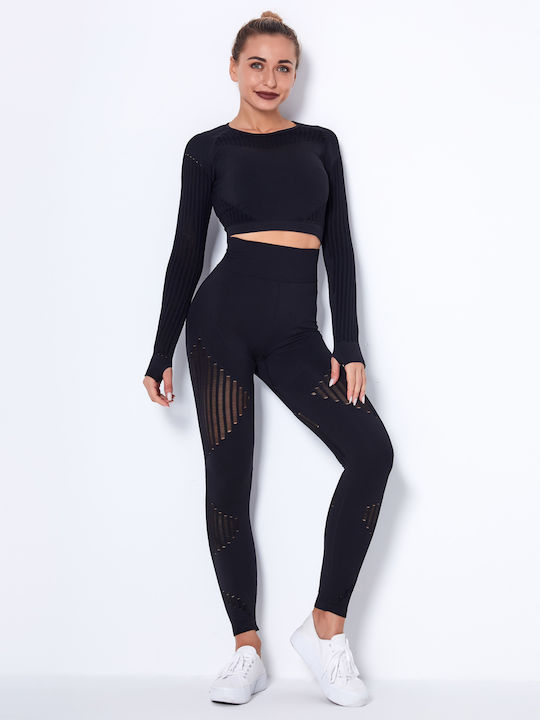 La Lolita Amsterdam Women's Long Training Legging High Waisted Black