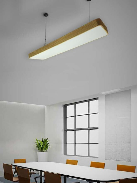 Atman Parallelogram Pendant LED Panel 60W with Natural White Light 120x30cm