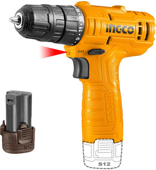 Ingco COSLI23041E Set Drill & Impact Drill Driver 12V with 1 Battery 1.5Ah
