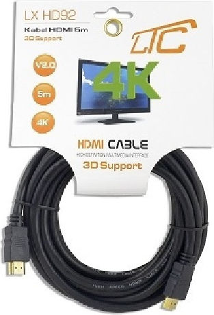 LTC Audio HDMI 2.0 Premium High Speed 4K 60Hz HDR Cable HDMI Male - HDMI Male 5m Black