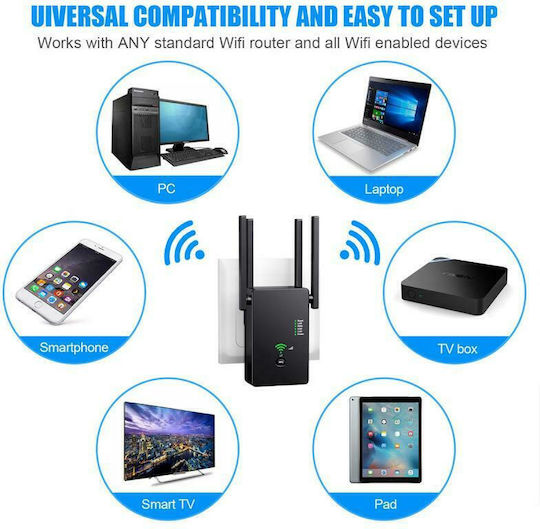 Green Lyca WiFi Extender Dual Band (2.4 & 5GHz) 1200Mbps