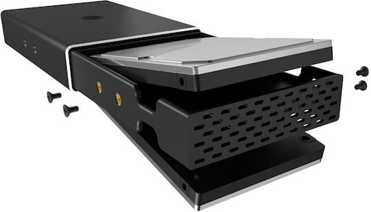 Icy Box Festplattengehäuse für 2 Festplatten 2.5" SATA III mit Type-C Konnektivität