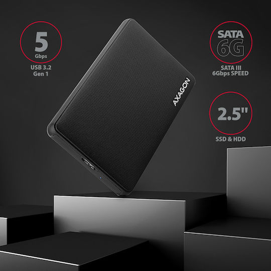 Axagon Case for Hard Drive 2.5" SATA III with Connection Type-C