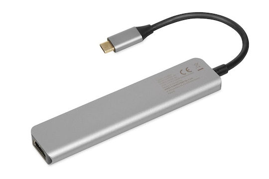 iBox Dock / USB-A Docking Station με 4K PD Ethernet Γκρι