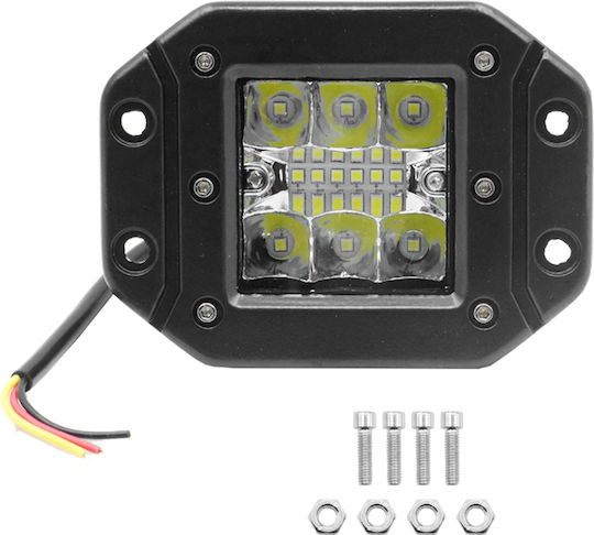 Squareς Waterproof Headlights Car LED 12V 36W 12cm with White Lighting 1pcs