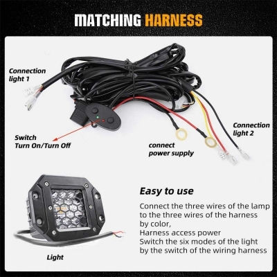Τετράγωνοι Προβολείς Αυτοκινήτου LED Mazda 2 Mercedes-Benz V Mitsubishi Pick-up 10 - 30V με Λευκό Φωτισμό 2τμχ