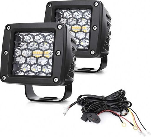 Waterproof LED Headlights for Mazda 2 Mercedes-Benz V Mitsubishi Pick-up with White Lighting 2pcs