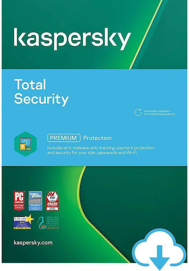 Kaspersky Total Security 2022 για 10 Συσκευές και 1 Έτος Χρήσης (Ηλεκτρονική Άδεια)