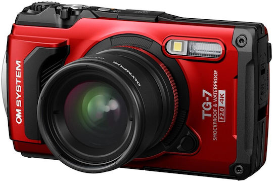 Olympus TG-7 Compact Camera 12MP 4K UHD Optical Zoom 4x Red
