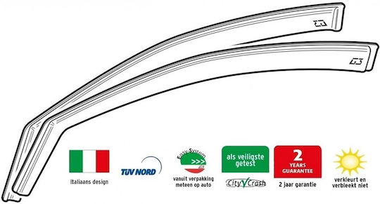 G3 Set of Windbreakers Front Car for Volvo V40 2pcs