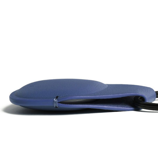 Mujjo Keychain Case Leather for AirTag in Blue color