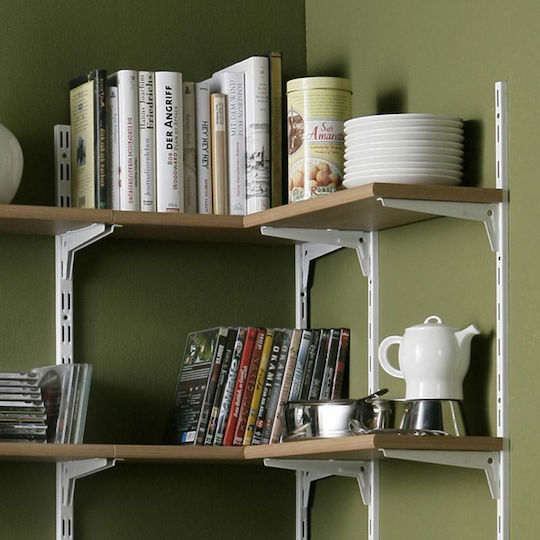 Element-System Rack Pillar with Single Support Hole White 150cm