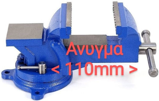 Bench Rotating Countertop Vise Made of Cast Iron with Maximum Opening 100mm