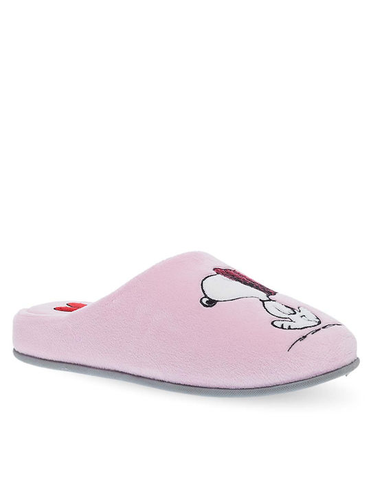 Peanuts Snoopy and Woodstock Women's Slippers Pink