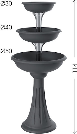 Bama Plant Stand Plastic Gray 50cmx50cmx114cmcm.