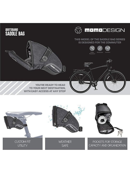 MomoDesign Τσαντάκι Σέλας Ποδηλάτου Μαύρο