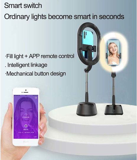 Qiaoyang QA-T678 Ringlicht mit Desktop Ständer/Halterung Halterung und Halterung für Handy