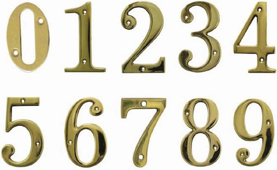 Amig Placă cu Număr 6 în Auriu Culoare 5cm 7186