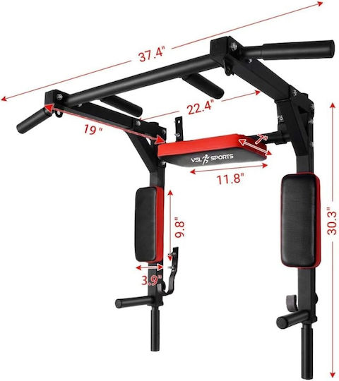 VSL Sports Ultrabar X Μονόζυγο Τοίχου για Χρήστη έως 250kg