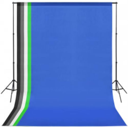 vidaXL Комплект Фотографско Студио Set Светлини & Фон Комплект осветление за студио