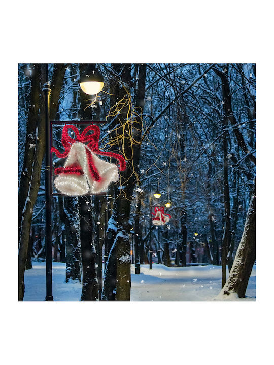Aca Christmas Rope Light in Shape Bell Red Bell Red 80x80x80cm Double Bells