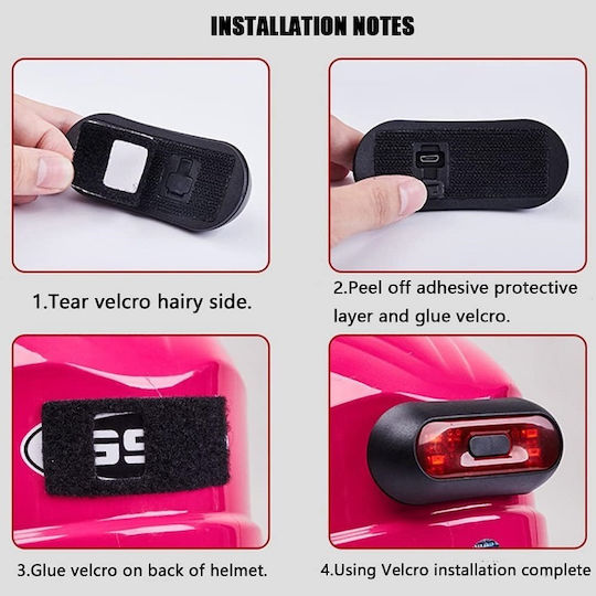 Motorcycle Helmet Accessories Rechargeable LED helmet rear light 310794