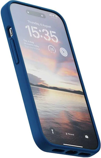 Njord Suede 360 Full Cover Plastic 2mm Albastru (iPhone 15 Pro)