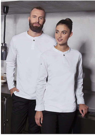 Karlowsky Μπλούζα Σεφ Unisex Λευκή με Μακρύ Μανίκι