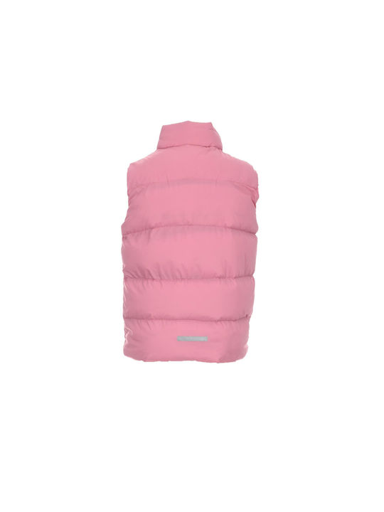 Energiers Girls Quilted Coat Pink Sleeveless