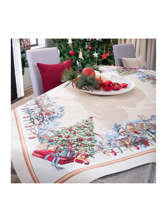 Teoran Christmas Tablecloth Fabric Multicolour L220xW140cm.