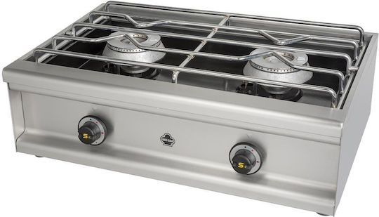 Sergas FC2 LPG Cooktop Double 17kW 74x50x26.5cm