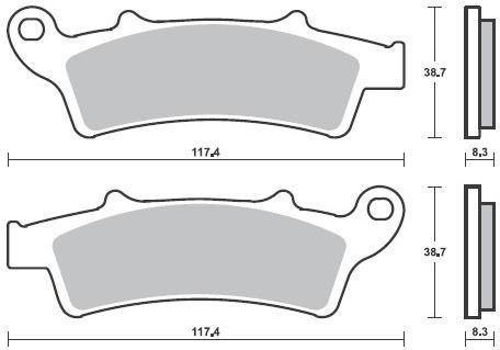 SBS Motorcycle Brake Pads Front Aprilia Atlantic 300 10'-13' / Scarabeo 300 09'-11' for Aprilia Atlantic 300 / Scarabeo Piaggio Beverly 350