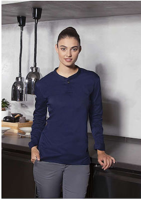 Karlowsky Chef Long Sleeve Blouse Blue