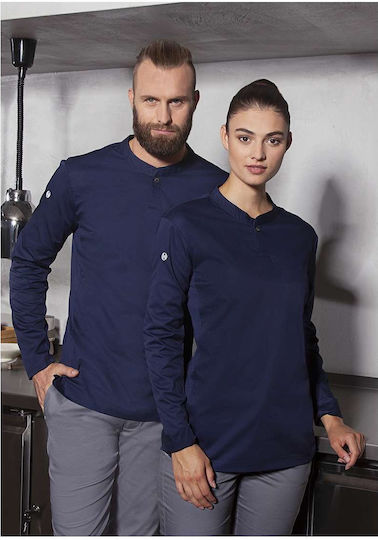 Karlowsky Μπλούζα Σεφ Unisex Μπλε με Μακρύ Μανίκι