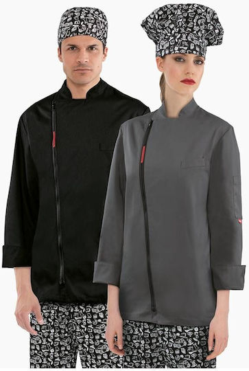 Toma Youniform Coat Chef Gray with Long Sleeve Fast