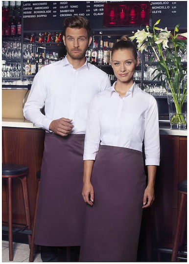 Karlowsky Ποδιά Barista / Bartender Μέσης Basic Μωβ