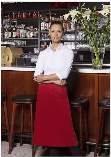 Karlowsky Ποδιά Barista / Bartender Μέσης Basic Κόκκινη