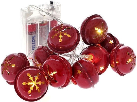 Iliadis Weihnachtliche Girlande Metallisch Rot 155x4cm 1Stück