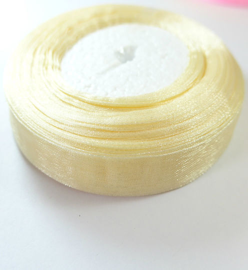 Organza Band Monochrom Weiß 50meters mit Breite 12mm
