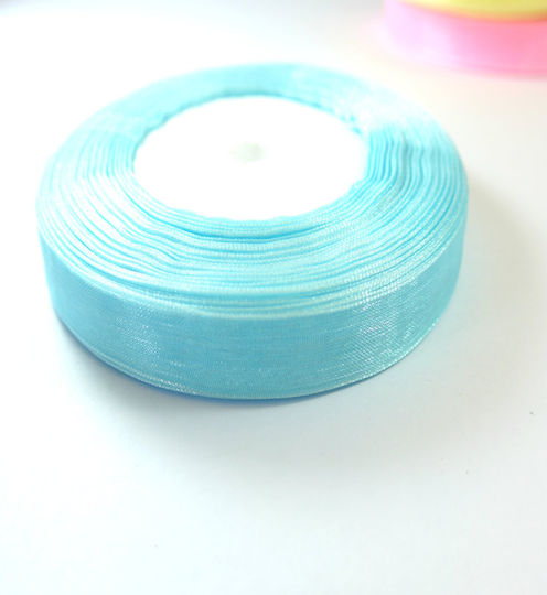 Organza Band Monochrom Weiß 50meters mit Breite 12mm