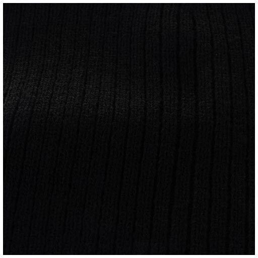 Unisex Set with Beanie Knitted in Black color