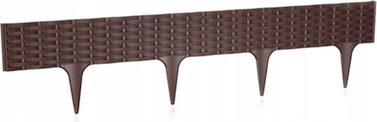 Prosperplast Plastic Garden Hedge in Brown Colour 18.65cm x 3.9m 5 Pieces