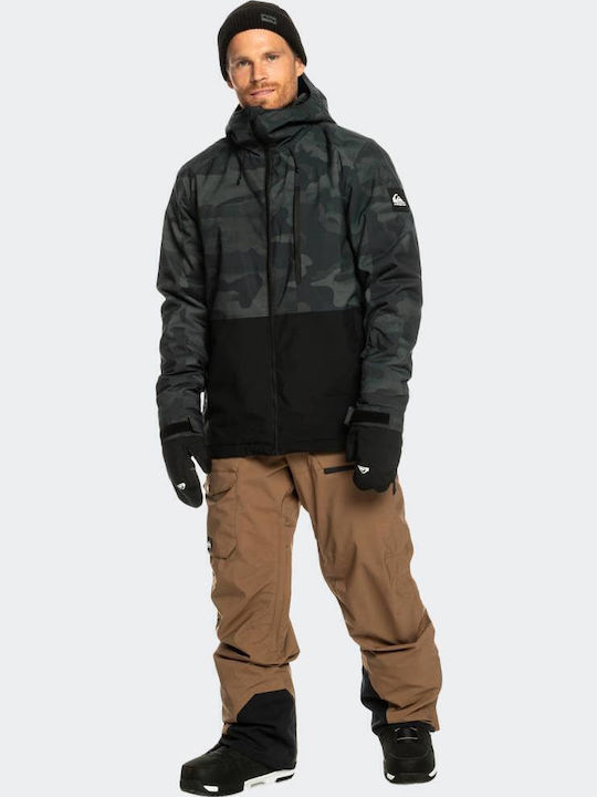 Quiksilver Mission Printed Block EQYTJ03403-KVJ3 Ανδρικό Μπουφάν για Σκι & Snowboard Μαύρο