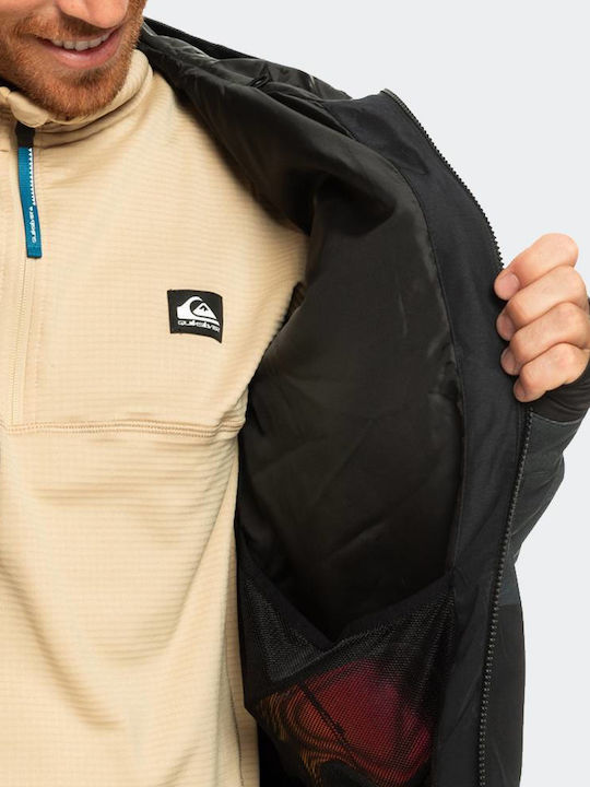 Quiksilver Mission Printed Block EQYTJ03403-KVJ3 Ανδρικό Μπουφάν για Σκι & Snowboard Μαύρο
