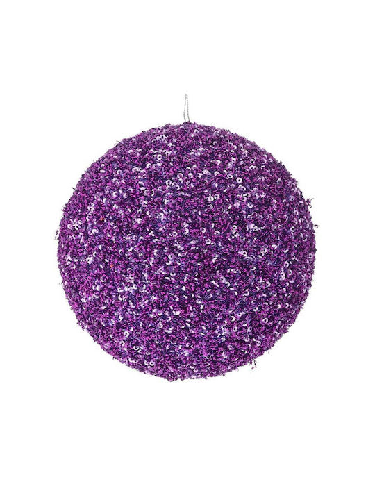 Iliadis Christmas Plastic Ball Ornament Purple 8cm