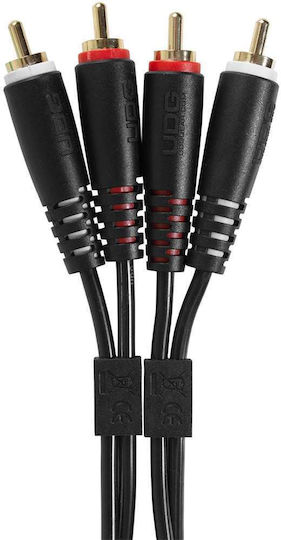 UDG Кабел 2x RCA мъжки - 2x RCA мъжки 3м U97003BL