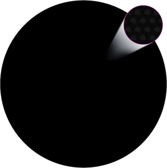 vidaXL Solar Runde Poolabdeckung Runde schwarze Poolabdeckung 356 cm aus Polyethylen Durchmesser 356cm 1Stück