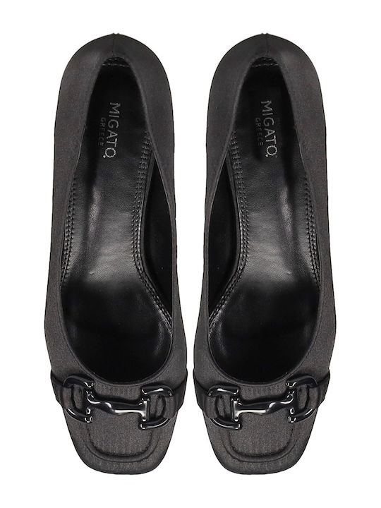 Satin Pointy Ballerinas Black