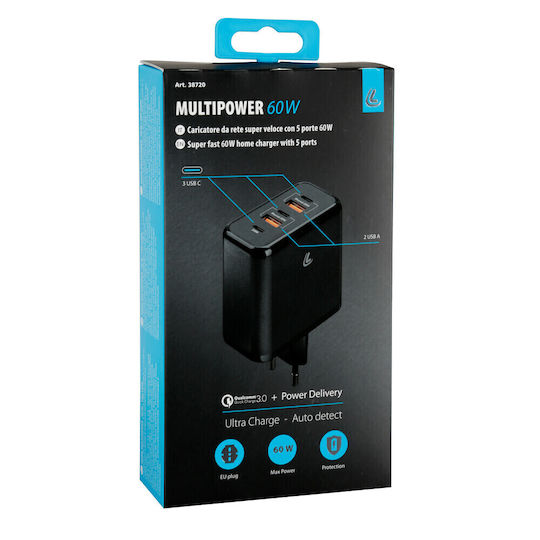 Lampa Φορτιστής Χωρίς Καλώδιο 60W Power Delivery / Quick Charge 3.0 (L3872.0)